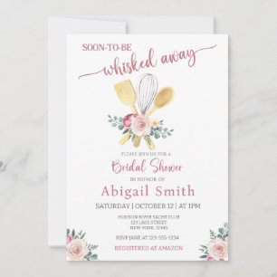 SOON TO BE WHISKED AWAY BRIDAL SHOWER INVITATION