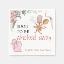 Soon To Be Whisked Away Bridal Shower Napkin