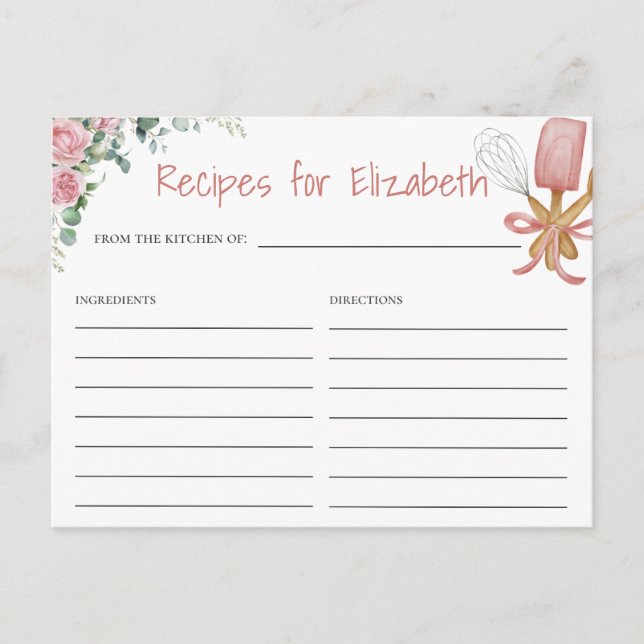Soon To Be Whisked Away Recipe Card (Front)