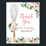 Soon to be Whisked Bridal Thank you for coming Poster<br><div class="desc">Soon to be Whisked Bridal Shower Thank you for coming</div>
