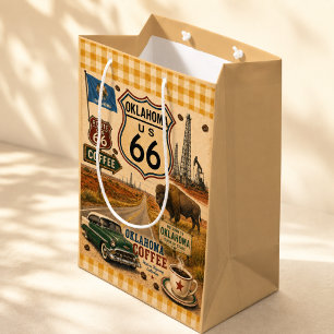 Sooner State Highway 66 Buffalo Wrap Medium Gift Bag