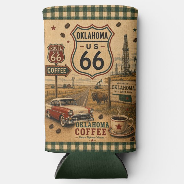 Sooner State Route 66 Drink Sleeve Seltzer Can Cooler (Front)