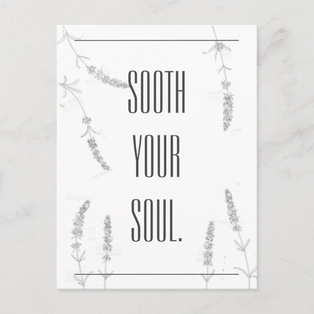 Sooth your Soul Postcard (Front)