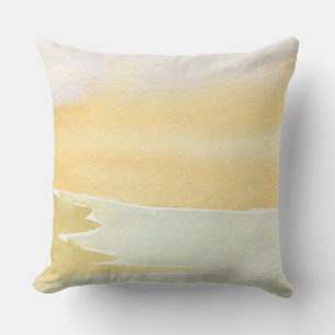 Soothing Abstract Landscape Throw Pillow