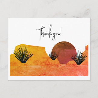 Soothing Desert Moon Meditation Thank You  Postcard