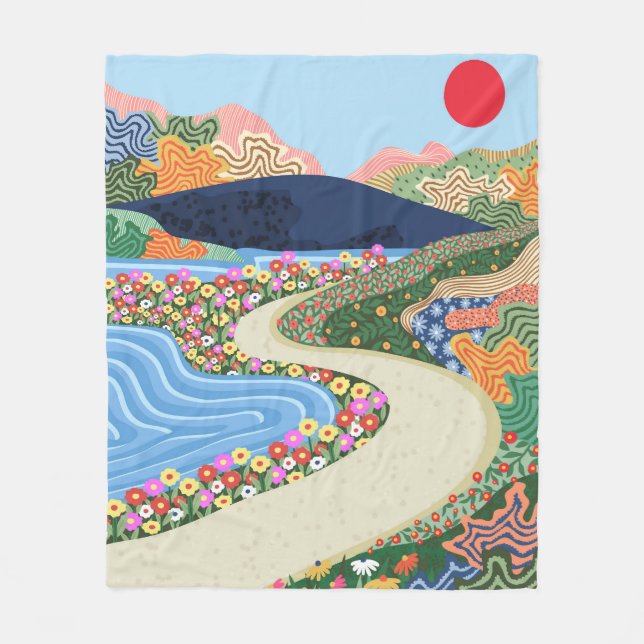 Soothing Horizon Fleece Blanket (Front)