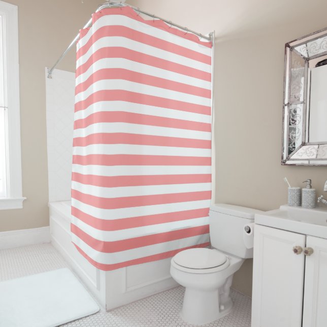 Soothing Light Salmon Pink Striped (In Situ)