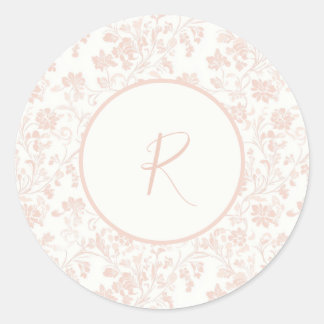soothing muted apricot trendy colour  classic round sticker