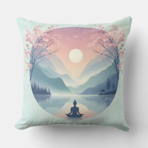 Soothing Nature Meditation Art Throw Pillow