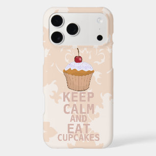 Soothing Peachy Damask KEEP CALM AND Eat Cupcakes