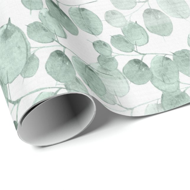 Soothing Sage Leaves Wrapping Paper (Roll Corner)