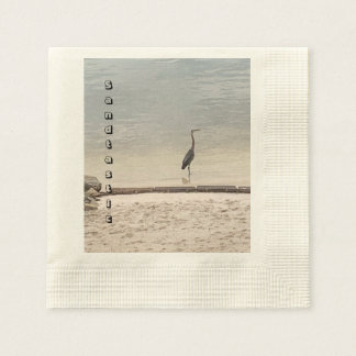 Soothing sand and heron lake life Sandtastic Napkin