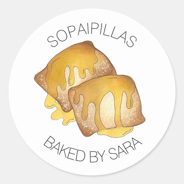 Sopaipilla Sopapilla Cachanga Sopaipa Baked By Classic Round Sticker (Front)