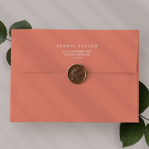 SOPHIA Bright Coral Enveloppe Faire-part de mariag