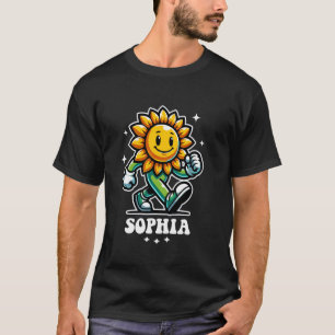 Sophia Cute Sunflower Design for Girls Name Sophia T-Shirt