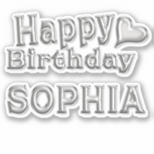Sophia Happy Birthday Autocollant Sticker