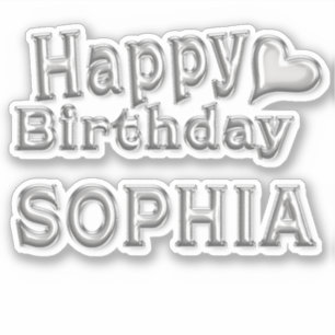 Sophia Happy Birthday Autocollants