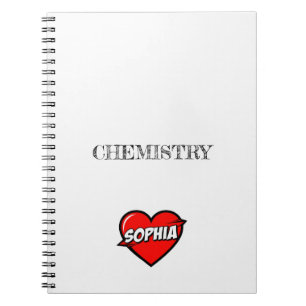 Sophia Heart White Notebook