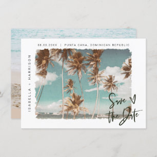 SOPHIA   Island Beach Tropical Palm Save the Date Invitation