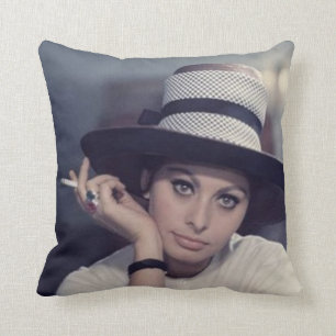 Sophia Loren Throw Pillow