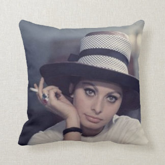 Sophia Loren Throw Pillow