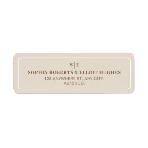 SOPHIA Modern Desert Mariage Adresse de retour Lab