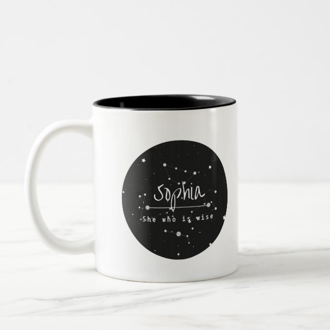 "Sophia" | Name Meaning Mug (Left)