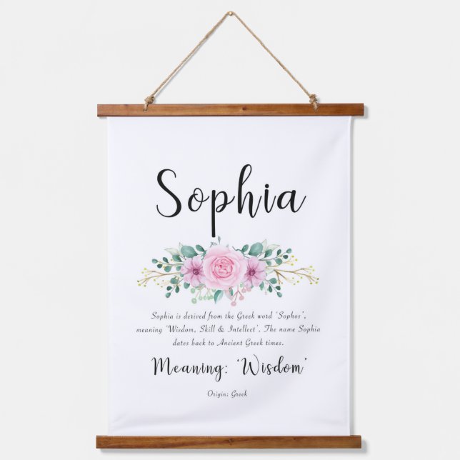 Sophia Name Meaning Wall Hanging Hanging Tapestry (Front)