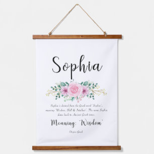 Sophia Name Meaning Wall Hanging Tapestry