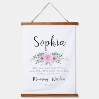Sophia Name Meaning Wall Hanging Tapestry