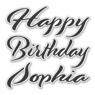 Sophia Name Vorname black Sticker Geburtstag