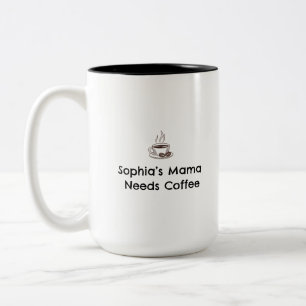 Sophia’s Mom Custom Name Parent Gift Two-Tone Coffee Mug