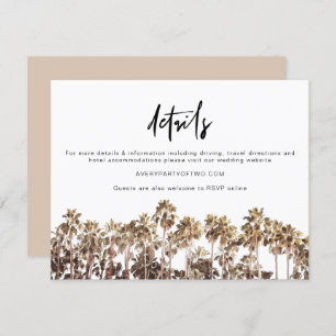 SOPHIA Tropical Beach Palm Tree Details Card