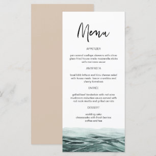 SOPHIA   Tropical Ocean Watercolor Menu Cards