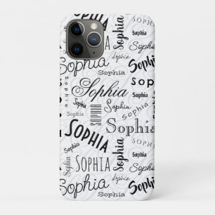 Sophia Typography Black White iPhone 11 Pro Case