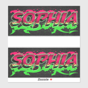 Sophia Vorname Name Graffiti Aufkleber Sticker
