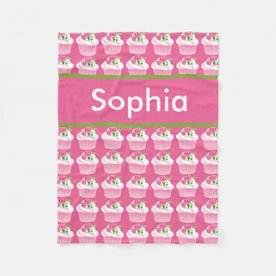 Sophia's Personalized Cupcake Blanket