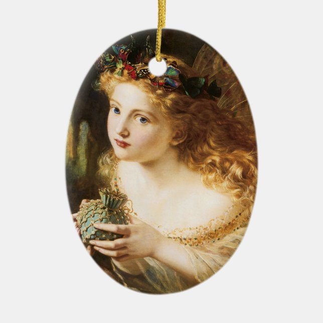 Sophie Anderson's "Take the Fair Face of Woman" Ceramic Ornament (Front)