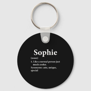 Sophie Name Definition Funny D  Keychain
