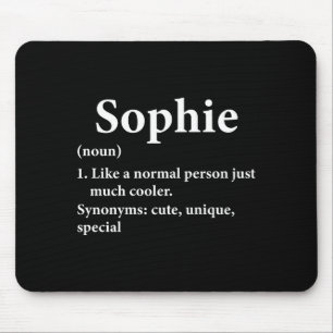 Sophie Name Definition Funny D  Mouse Pad
