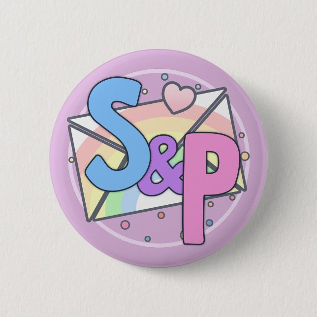 Sophie & Pudding 2 Inch Round Button (Front)