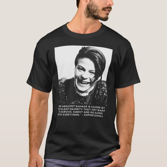 Sophie Scholl - FreeThinker Freigeist Patriot T-Shirt (Front)