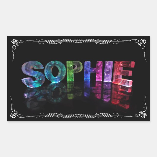 Sophie  - The Name Sophie in 3D Lights (Photograph Sticker (Front)