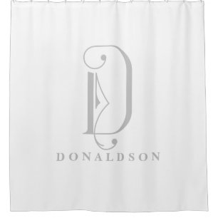 Sophisicated Grey with Elegant Monogram D Custom
