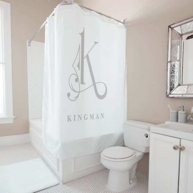 Sophisicated Grey with Elegant Monogram K Custom (In Situ)