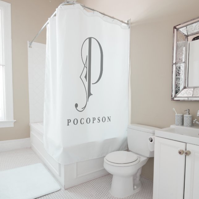 Sophisicated Grey with Elegant Monogram P Custom (In Situ)