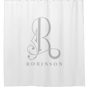 Sophisicated Grey with Elegant Monogram R Custom