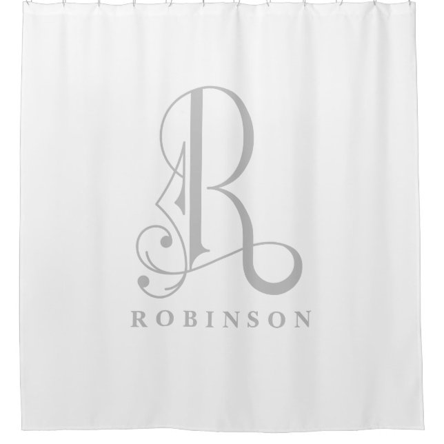 Sophisicated Grey with Elegant Monogram R Custom (Front)
