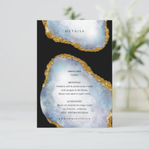 Sophisticate Agate Pearl Golden Wedding Details  Enclosure Card