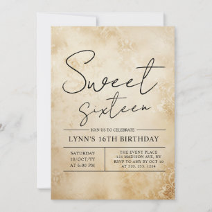 Sophisticated 16th birthday party invitation